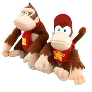 Donkey Kong & Diddy Kong Plush Figures Set – Nintendo Soft Toy Collectible Duo